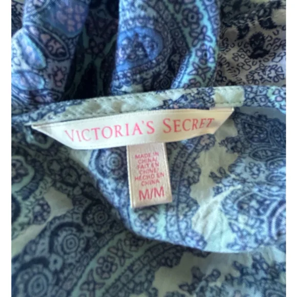 Women's Victoria's Secret Romper Size M Blue paisley - Picture 5 of 5